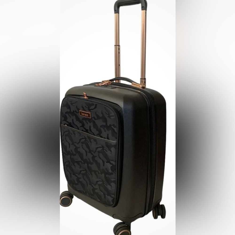 Kensie Black & rose gold  20" Hardside Vertical Luggage CARRY ON